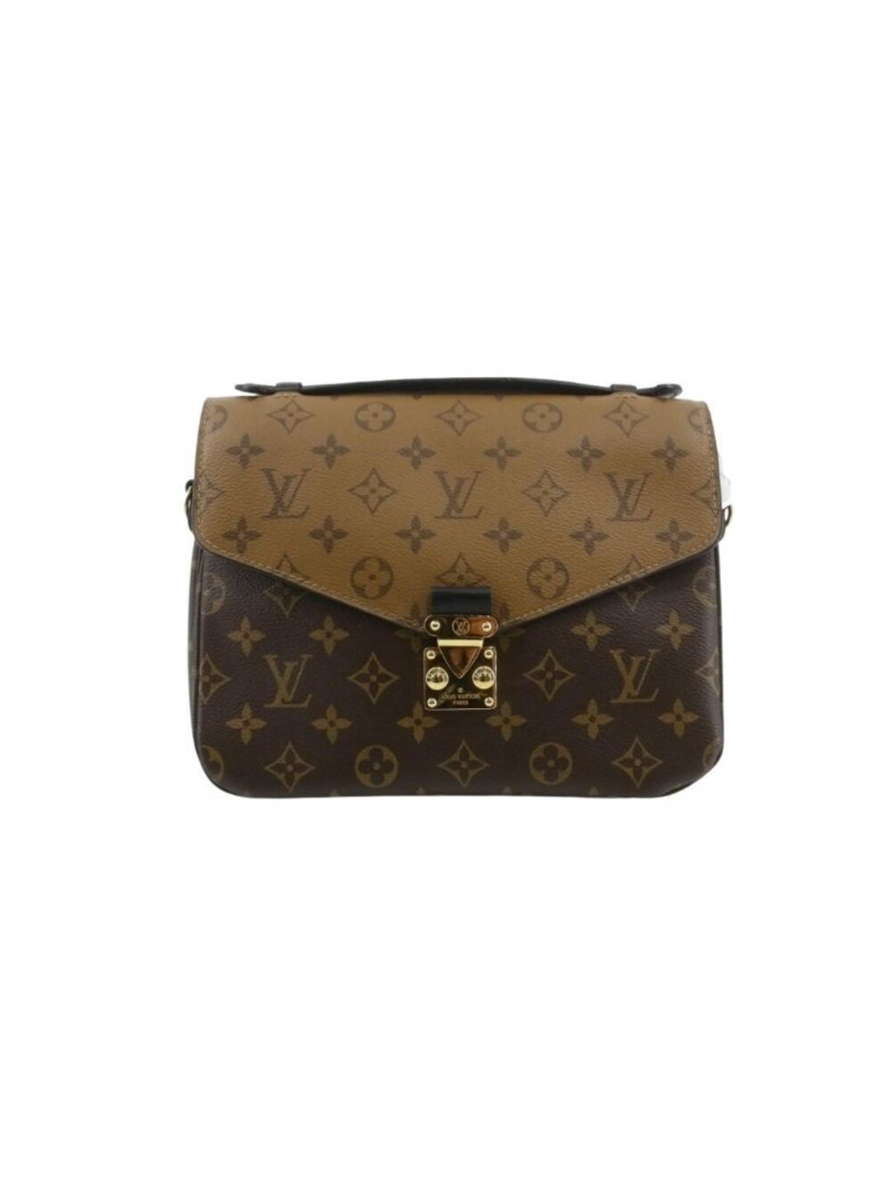 Louis Vuitton Handbag Pochette Metis Brown Monogram Reverse 2-Way Gold